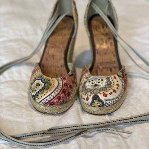 Tommy Hilfiger Jade Paisley Espadrilles Size 6